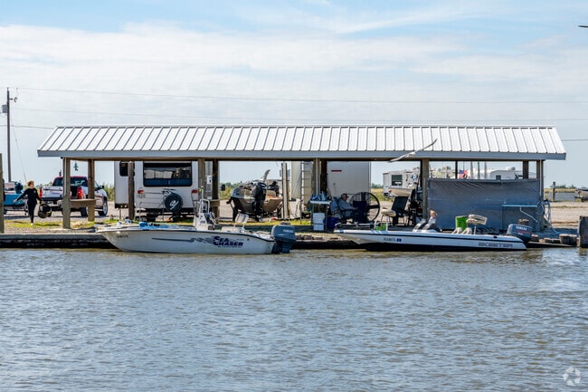 Chauvin residents spends their days at camps out by the gulf fishing.