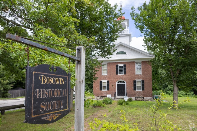 The Boscawen Historical Society is located in an old church and is open on Sundays.