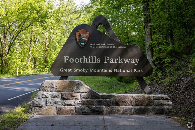 Foothills Parkway, managed by the National Park Service, cuts through the middle of Walland.
