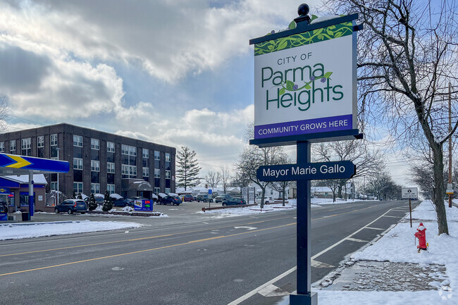 Parma Heights is a residential neighborhood with a large commercial area at its center.