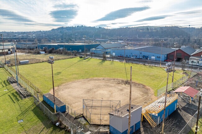 Hit one up the middle at Glassport Athletic Field.