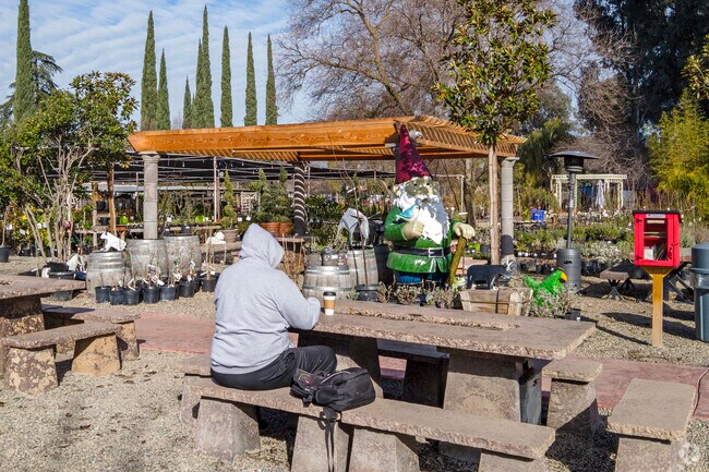 Check out the nursey or grab a coffee and relax at Gazebo Gardens in the Maroa area of Fresno.
