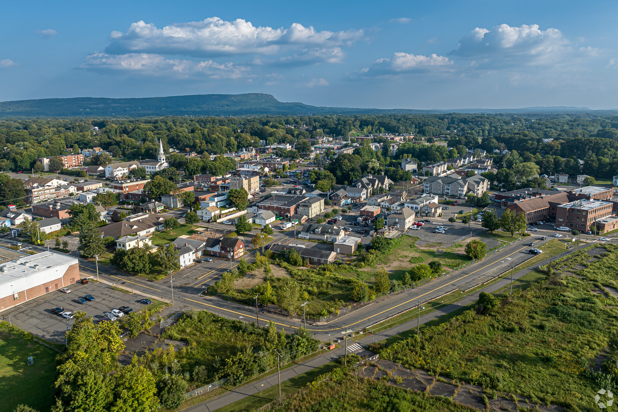 Downtown Southington is a charming area with a mix of historic and modern elements.