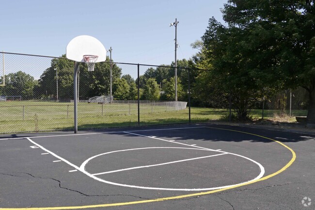 The basketball court at Highland Elementary School.