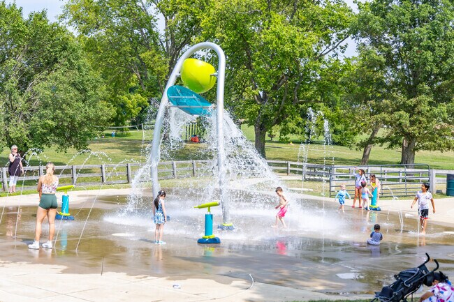 Jacobson Park features a sprayground, basketball court, fishing dock and dog park.