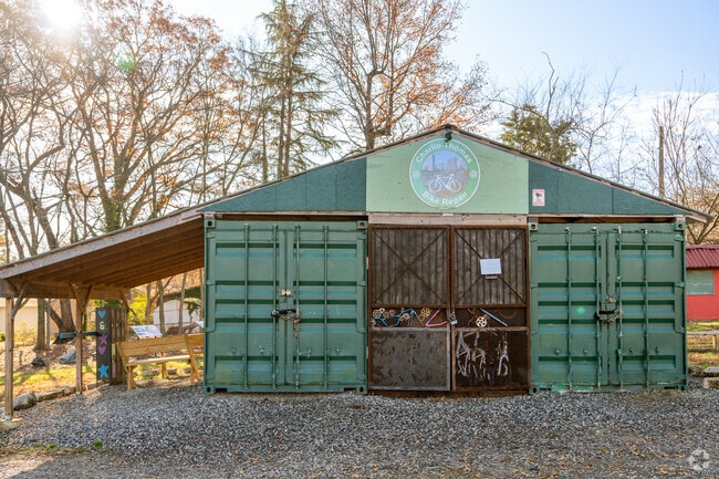 Bike station at Bellemeade Park supports local cycling programs.