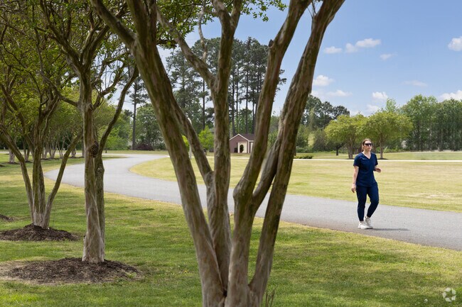 Soccer fields and paths at Centerville Park, only 5 miles east of Caroon Farms.
