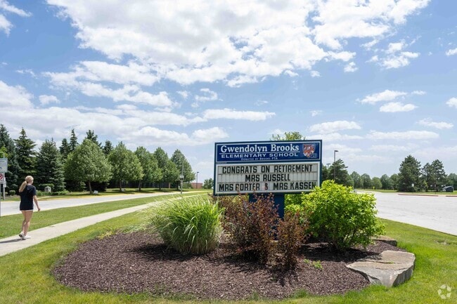 Younger students begin their education at Gwendolyn Brooks Elementary School near Eola Yards, rated A on Niche.