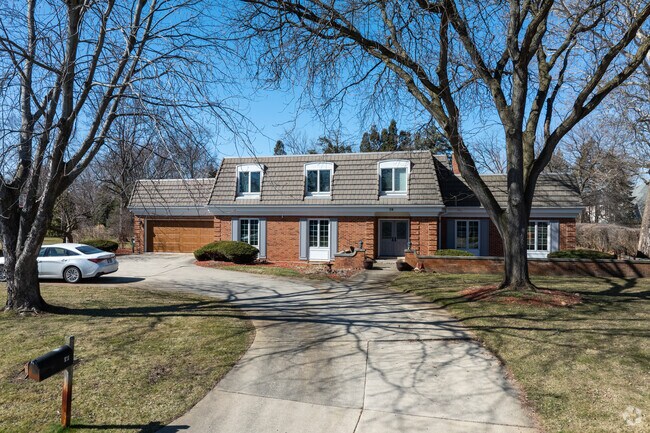 Brook Forest has an array of architectural styles, including this Mansard Home.