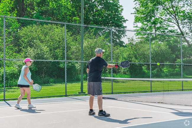 Pickleball courts are popular at Meijer Park, in Seven Hills.