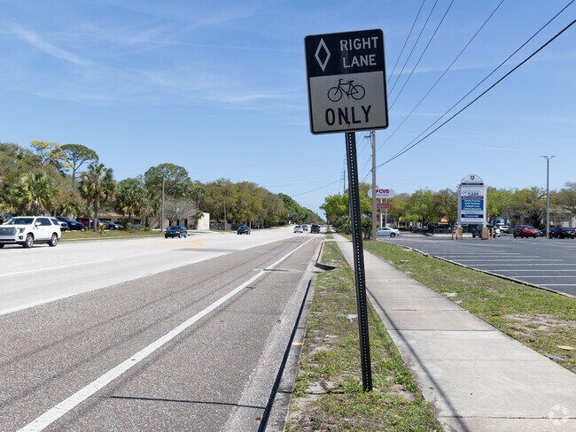 There are Bike lanes on Merrill Road for the bike-friendly residents.