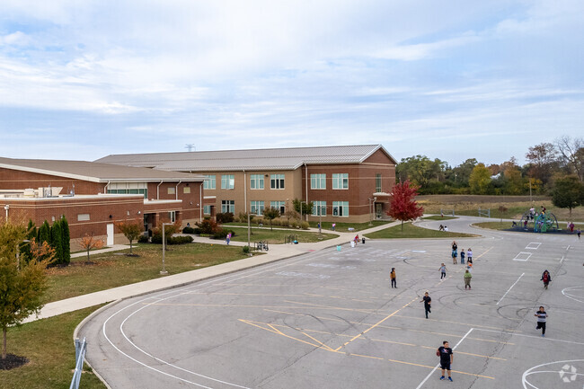 Alton Hall Elementary School in Outer greater Hilltop features a playground for children.