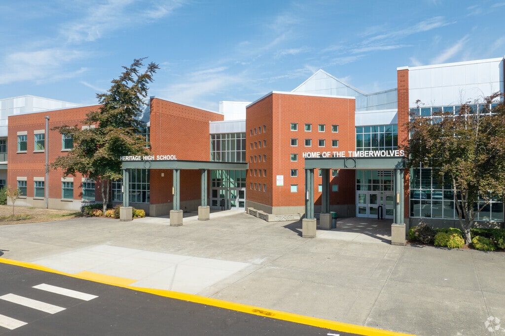 Heritage Highschool on NE 130th Ave  in North East Vancouver is home of the Timberwolves.