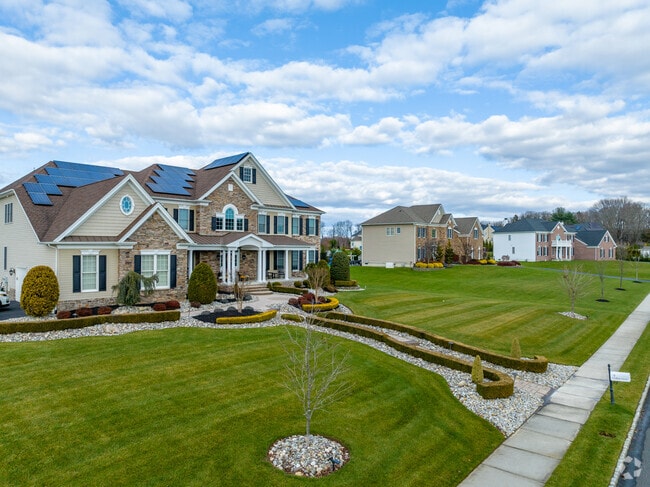 Developments of large colonial style homes are abundant in Adelphia.