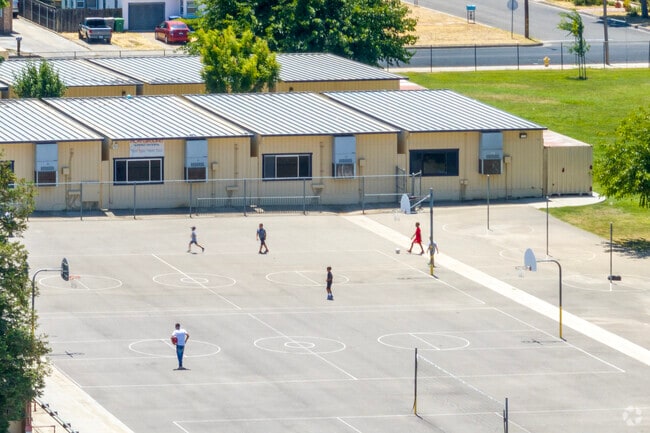 The basketball courts at John Adams Elementary School in Madera.