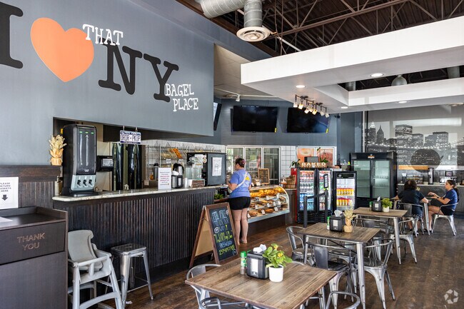 That NY Bagel Place is a popular eatery with fresh bagels and sandwiches in Pelican Landing.