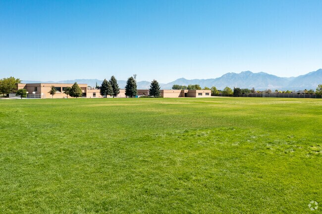 Elk Ridge Middle School has a large open field for sports and activities in South Jordan, UT.