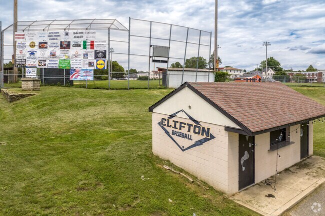 Baseball is big at Clifton Heights Athletic Fields and fans won't let you forget it.