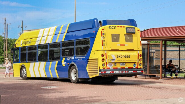 The local Glenn Heights DART bus station whisks residents away to Downtown Dallas.
