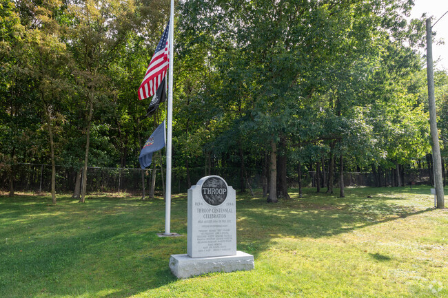 Throop's Centennial Monument is in Washington Street Park.