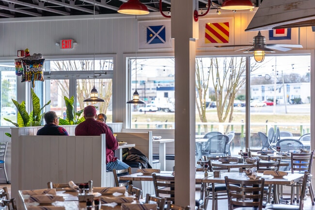 Enjoy a delicious seafood dish from Brew River restaurant in Downtown Salisbury.