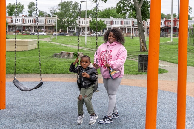 Stenton Park in Logan has a full playground, exercise equipment, basketball courts and more.