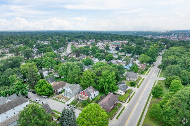 Columbian Park sits just outside Downtown Lafayette with mature trees and unique homes.
