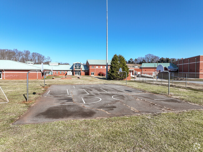The basketball court at Third Creek Elementary School in Statesville.