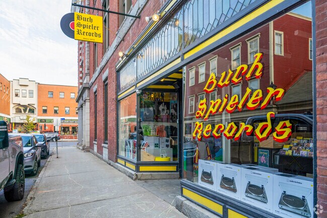 Buch Spieler Records, near Northfield Street, specializes in a wide variety of music formats.