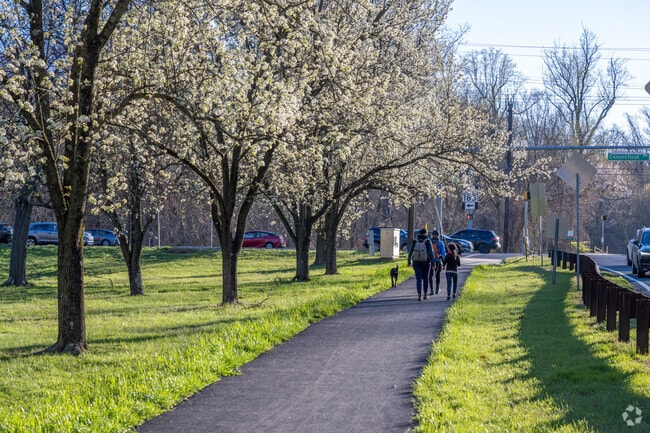 A system of bike paths connects all of North Chevy Chase, making the neighborhood walkable.