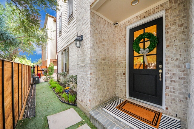 A charming welcome sets the tone for refined living.