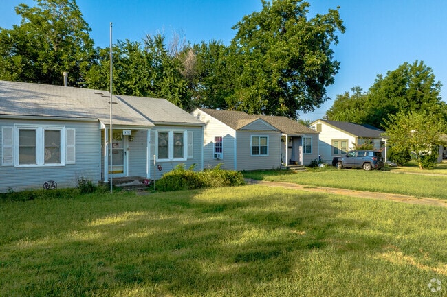 Downtown Norman has rows of cottages that are close together for a tight knit community feel.