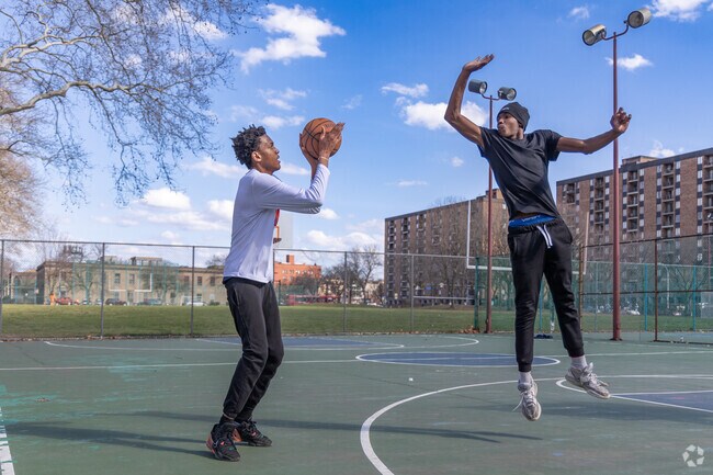 Play a pick up game of basketball with a friend in Allegheny Commons Park.