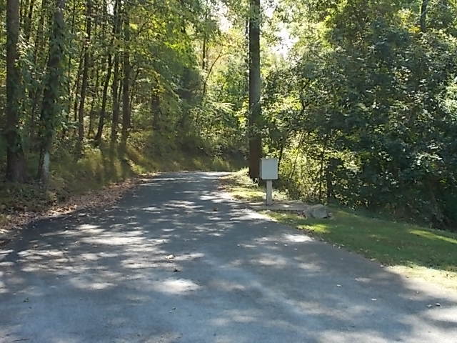 Entrance to property.Wooded