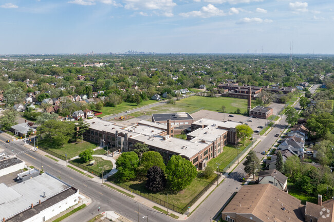 Mary McLeod Bethune Elementary/Middle School aerial view.