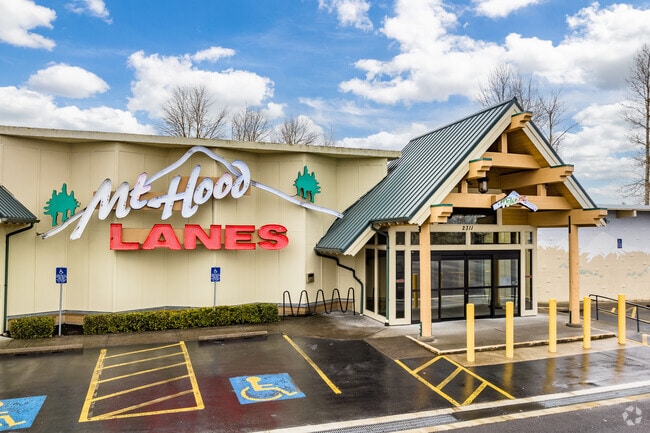 Enjoy a game of bowling with the family at Mount Hood Lanes.