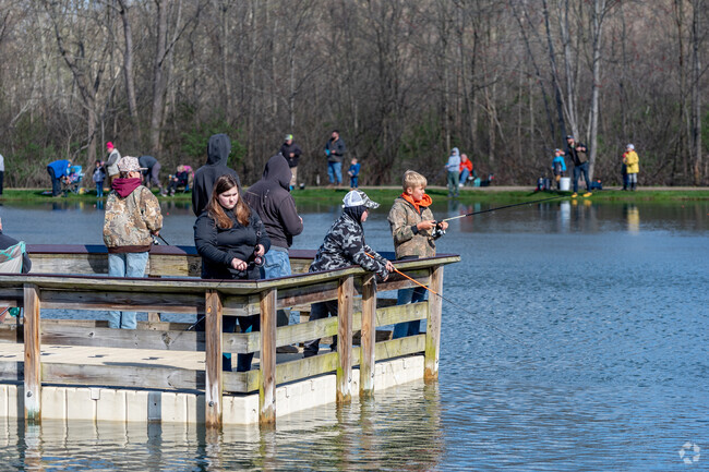 Many families enjoyed the day fishing at the Kids' Fishing Derby