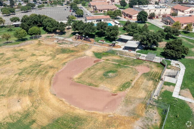 The baseball field at Delhi High School in Delhi.