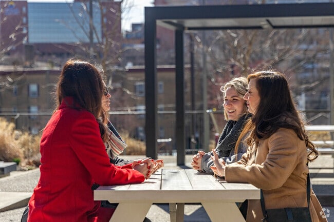 Clifton Plaza offers outdoor seating with a view you can enjoy with company.