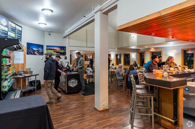 Pizza on the hill is a family oriented restaurant in the heart of Tahoe Donner.