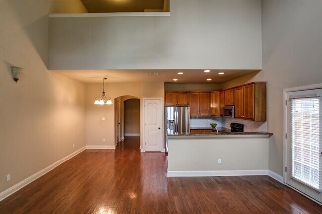 Looking into kitchen from living room