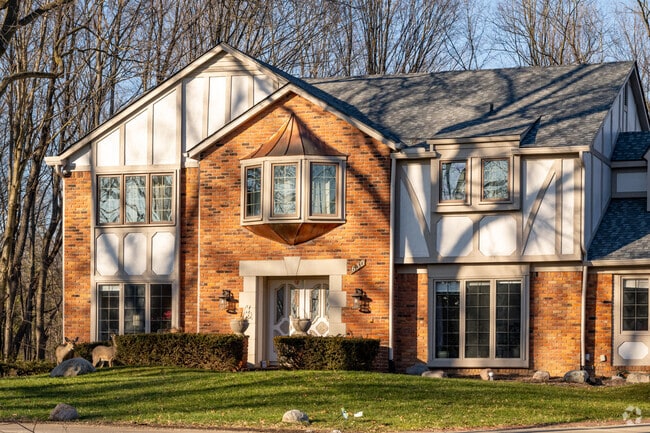 Tudor style homes in Bloomfield Hills set the grand mood.