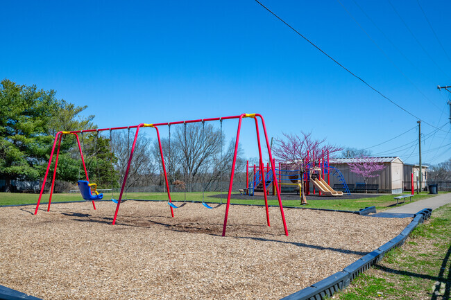 Kids can play on the swing set at Haywood Elementary School in Nashville.