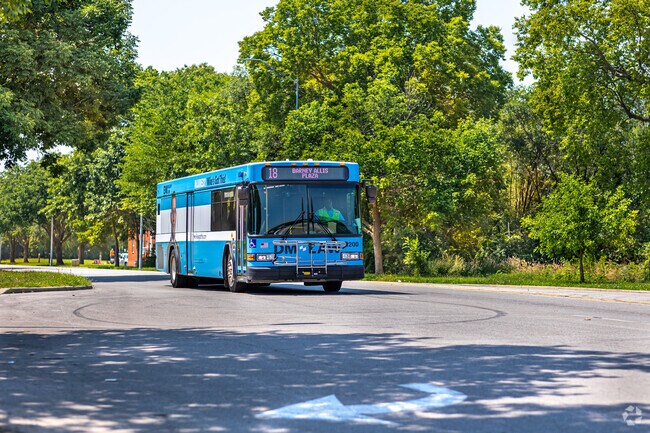 Highways, trails and public buses in Legacy East