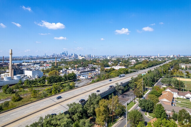 Morgan Village is by the Delaware River with access to Rt 676 into Philly.