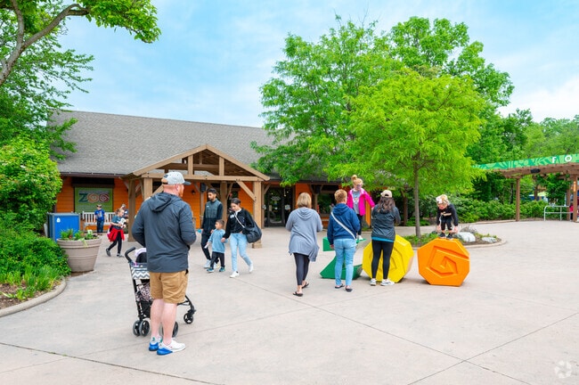 Northcrest families have many photo opportunities at the Children's Zoo.