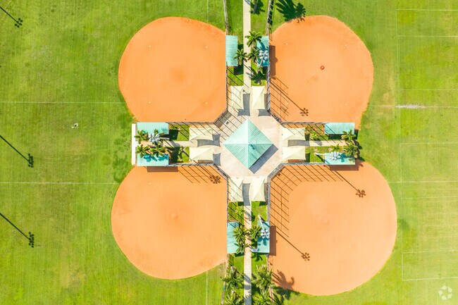 Driftwood Community Center includes a four-field athletic complex and concession stand.