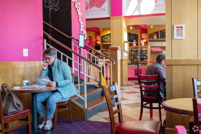 Praline Bakery in Sumner has cafe seating downstairs and a bistro area upstairs.