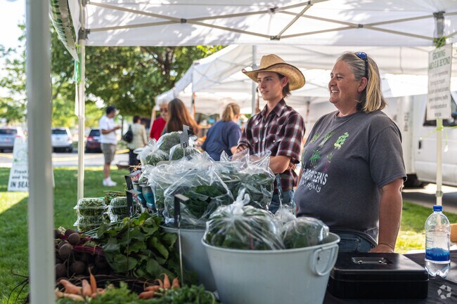 The Farmer’s Market at Centennial Park in Hunter runs Thursday nights from June to October.