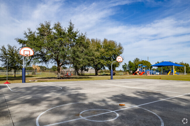 Students love to play hoops on the basketball courts at Spring Lake Elementary in Ocoee.